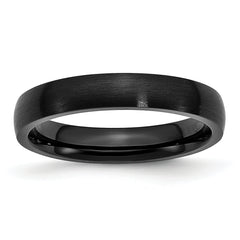 Chisel Stainless Steel Brushed Black IP-plated 4mm Band