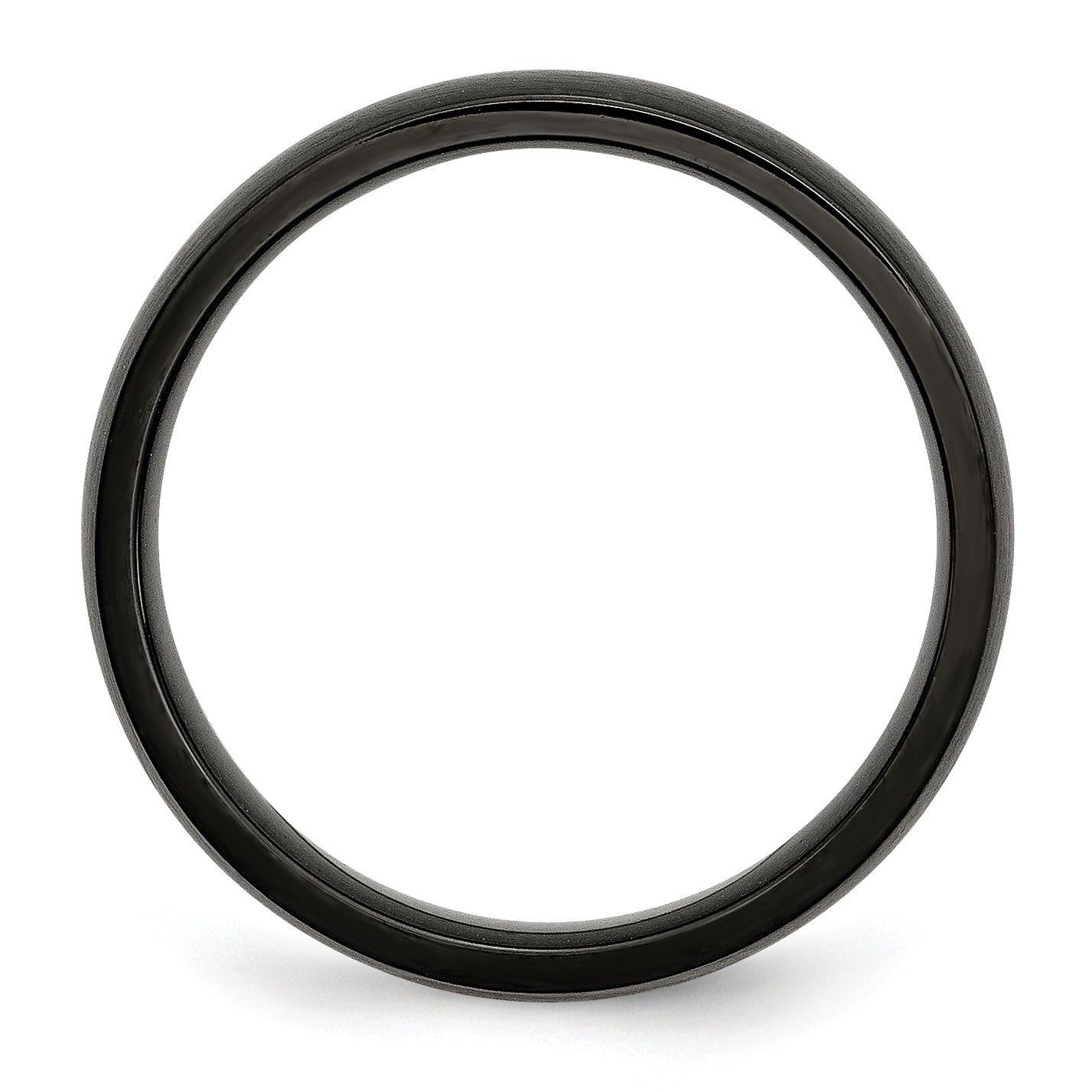 Chisel Stainless Steel Brushed Black IP-plated 5mm Band Secondary image