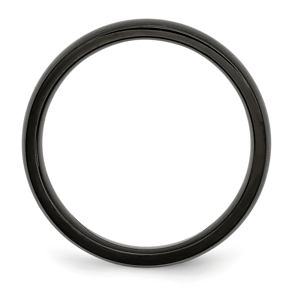 Chisel Stainless Steel Brushed Black IP-plated 5mm Band