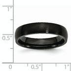 Chisel Stainless Steel Brushed Black IP-plated 5mm Band