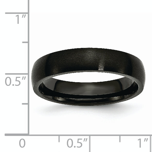 Chisel Stainless Steel Brushed Black IP-plated 5mm Band