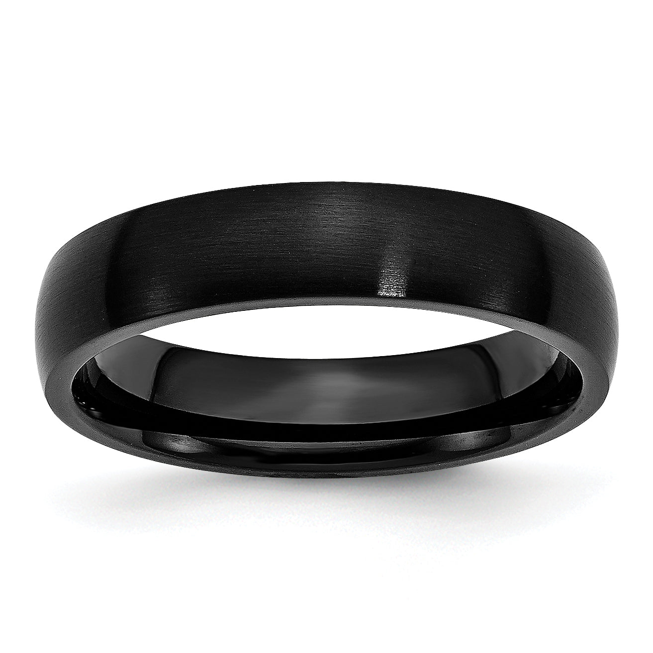 Chisel Stainless Steel Brushed Black IP-plated 5mm Band Main image