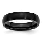 Chisel Stainless Steel Brushed Black IP-plated 5mm Band