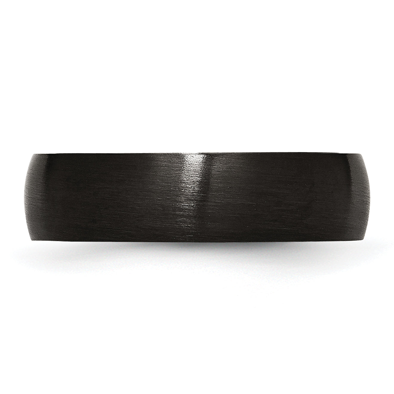 Chisel Stainless Steel Brushed Black IP-plated 6mm Band Secondary image