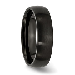 Chisel Stainless Steel Brushed Black IP-plated 6mm Band