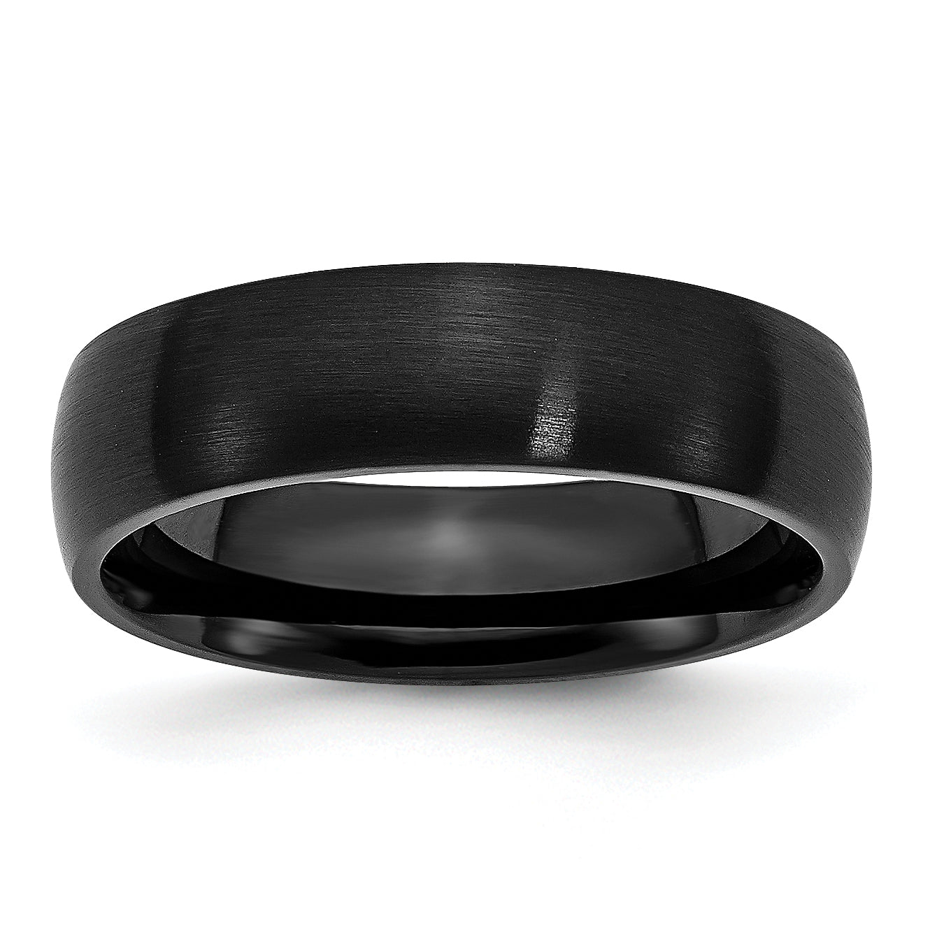 Chisel Stainless Steel Brushed Black IP-plated 6mm Band Main image