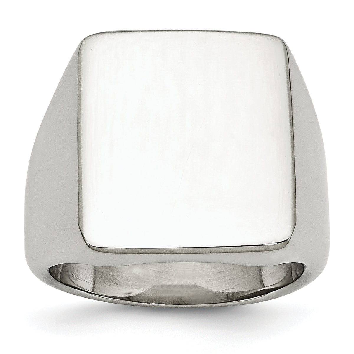 Signet Fashion Ring in Stainless Steel - Sophia Jewelers