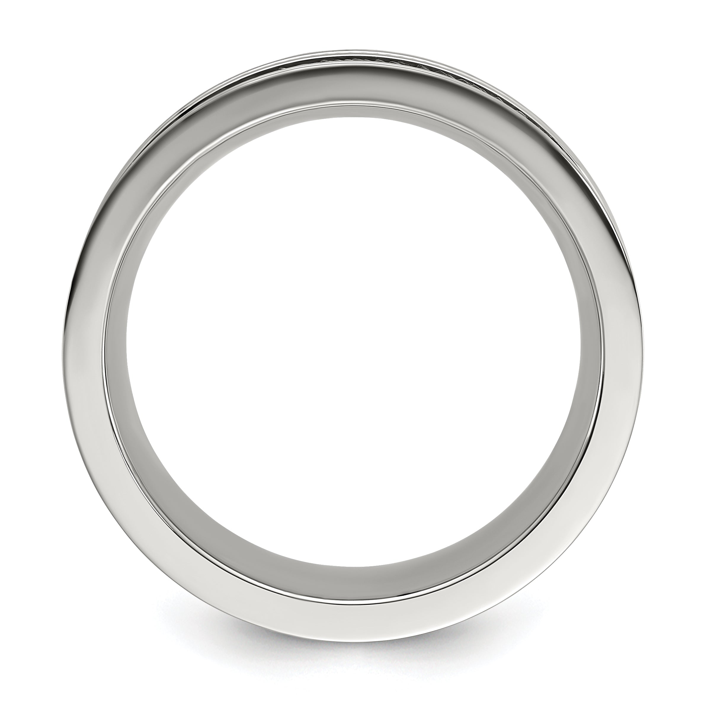 Chisel Stainless Steel Polished with Genuine Stingray Textured 8mm Band Secondary image