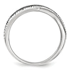Stainless Steel Polished and Antiqued Marcasite Ring