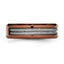 Stainless Steel Ridged Edge Brown IP-plated w/Cable 7mm Band