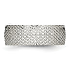 Stainless Steel Polished and Textured 8mm Band