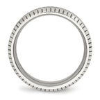 Chisel Stainless Steel Polished and Textured 7mm Grooved Band