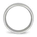 Chisel Stainless Steel Brushed and Polished 6.5mm Grooved Band