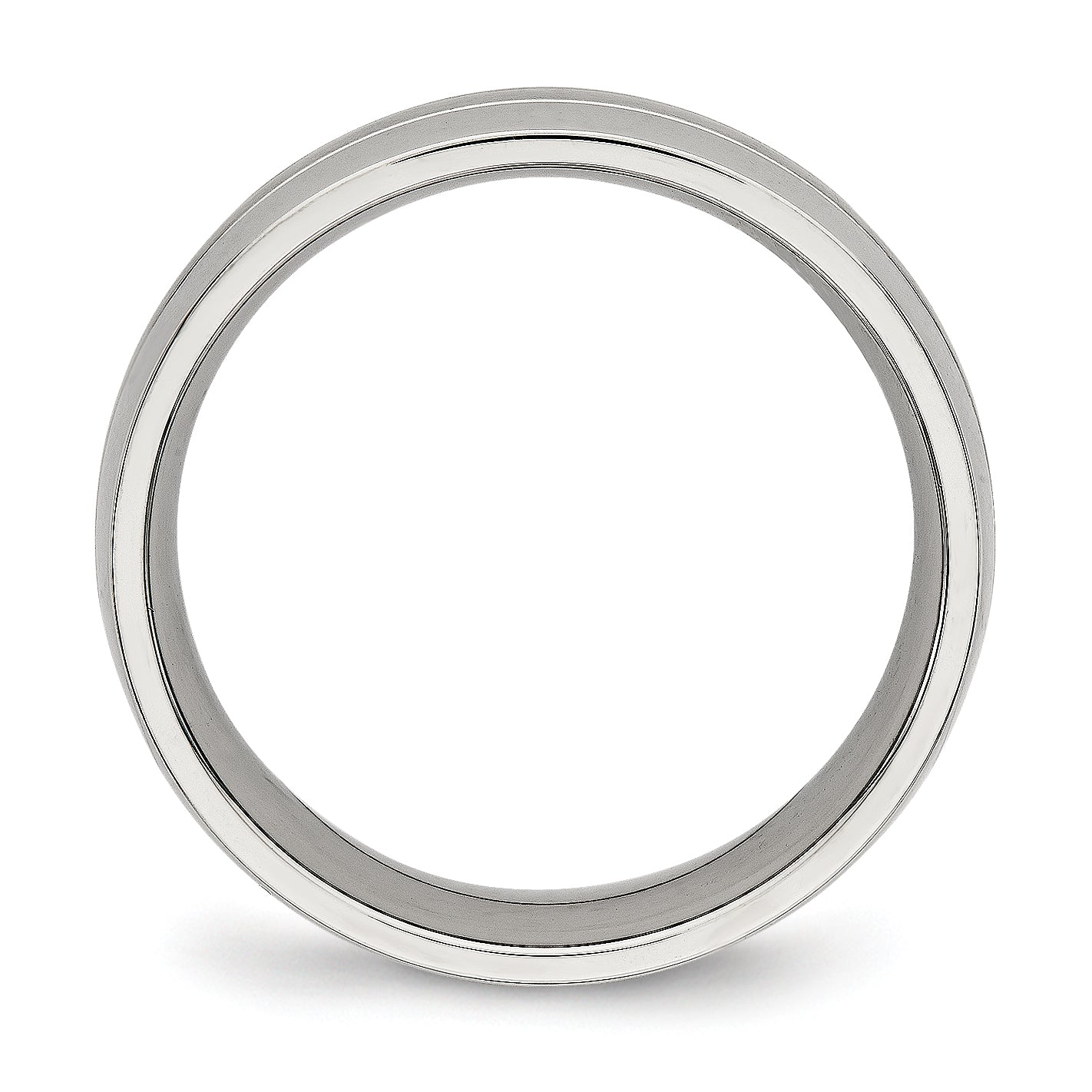 Chisel Stainless Steel Brushed and Polished 6.5mm Grooved Band