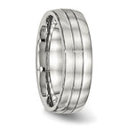 Chisel Stainless Steel Brushed and Polished 6.5mm Grooved Band