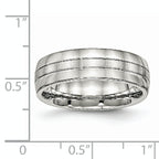 Chisel Stainless Steel Brushed and Polished 6.5mm Grooved Band