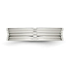 Stainless Steel Polished Ridged 5mm Band