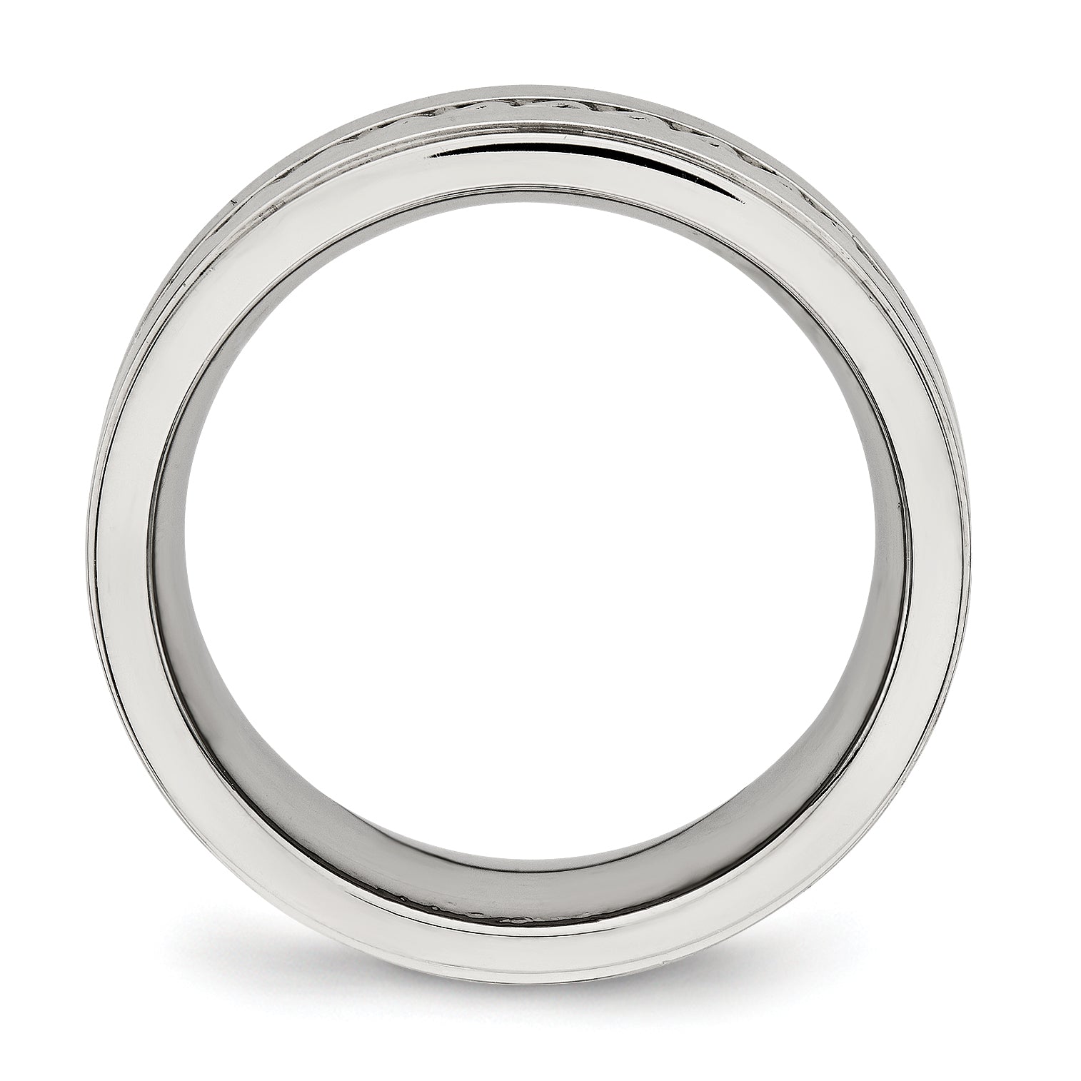 Twisted Wedding Band in Stainless Steel, 7mm Secondary image