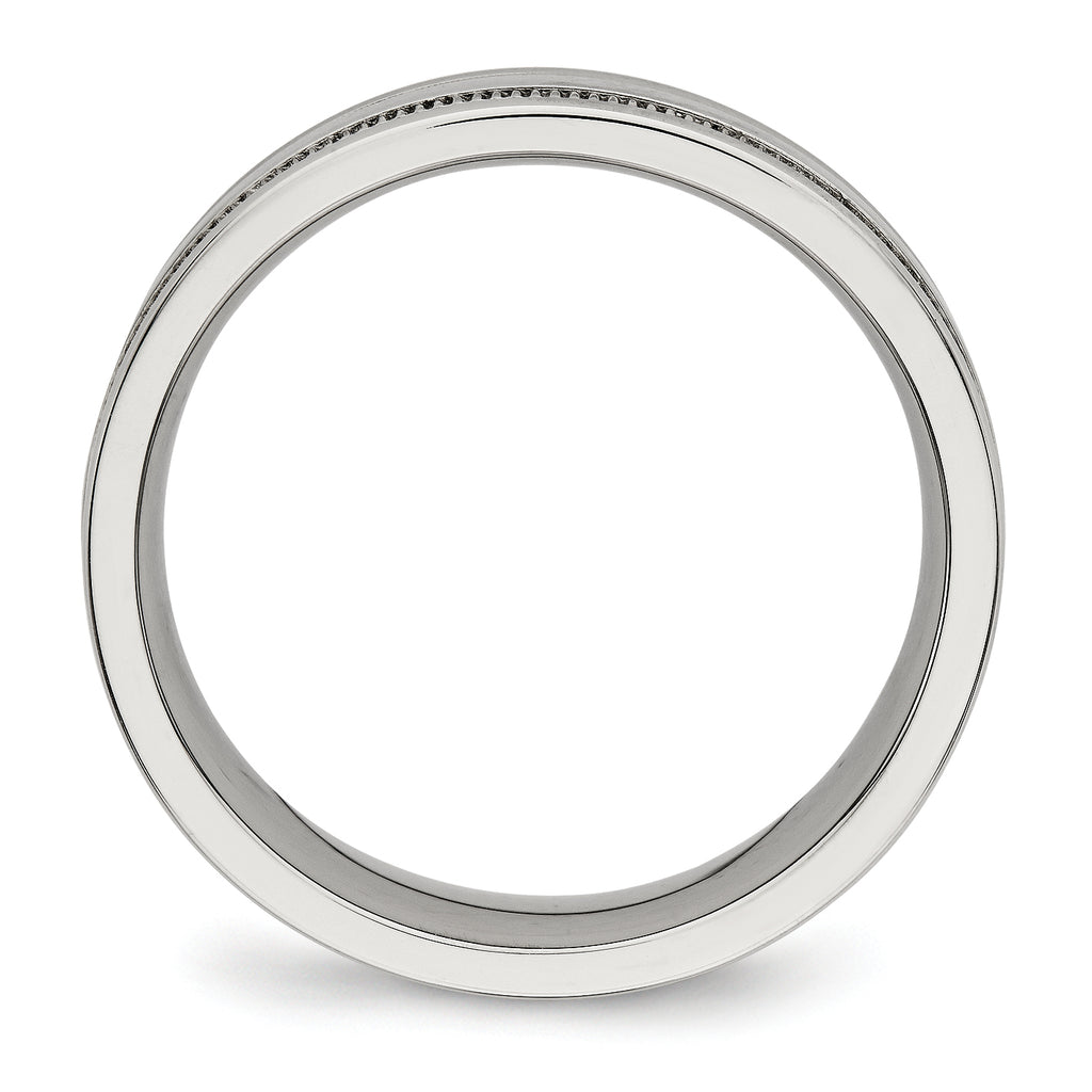 Stainless Steel Polished 6mm Grooved Band
