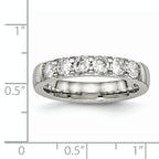 Chisel Stainless Steel Polished CZ 4mm Band