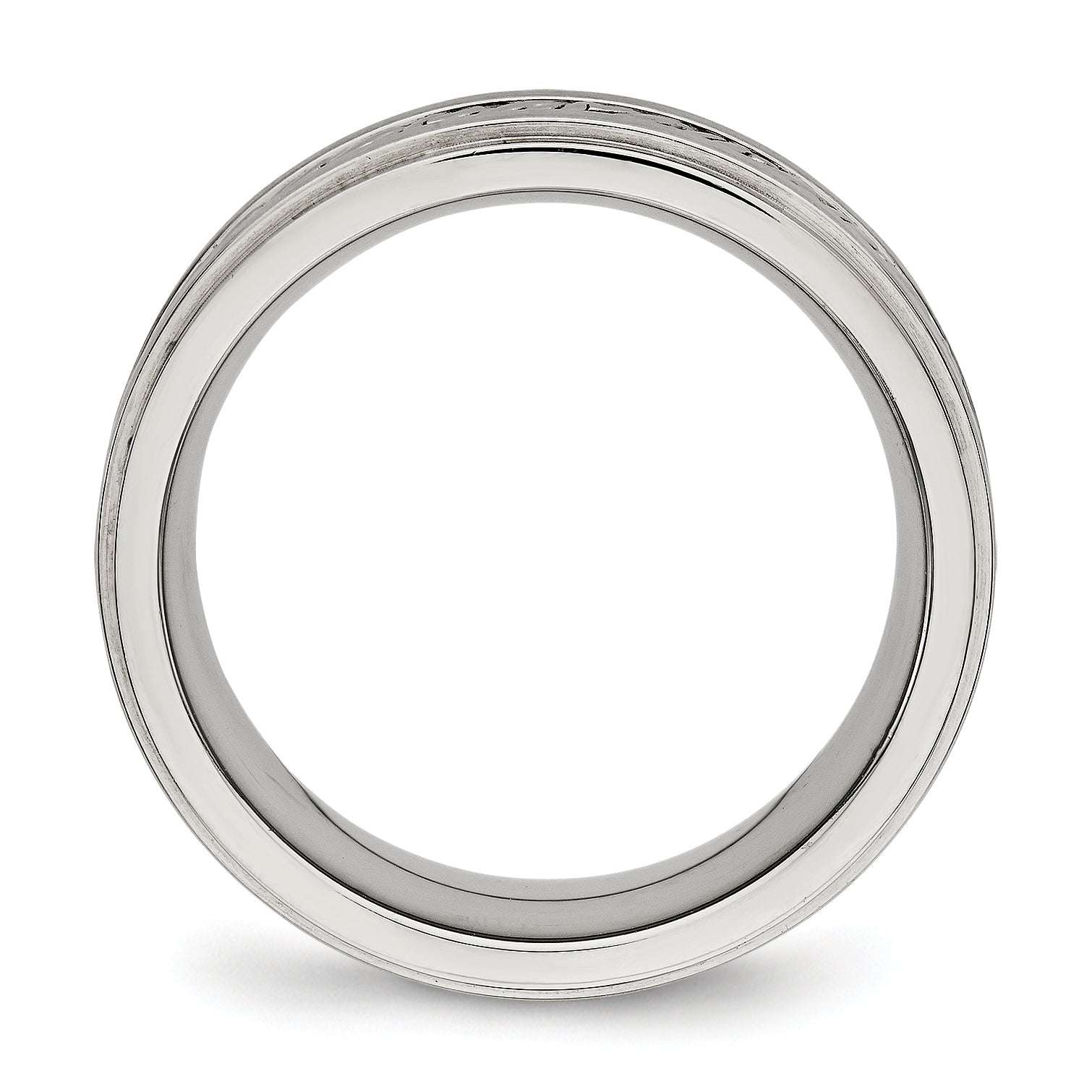 Chisel Stainless Steel Brushed and Polished Braided 7mm Band Secondary image