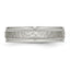 Chisel Stainless Steel Polished and Hammered 6mm Grooved Band