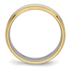 Chisel Stainless Steel Polished Yellow IP-plated 6mm Grooved Band