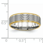 Chisel Stainless Steel Polished Yellow IP-plated 6mm Grooved Band