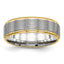 Chisel Stainless Steel Polished Yellow IP-plated 6mm Grooved Band