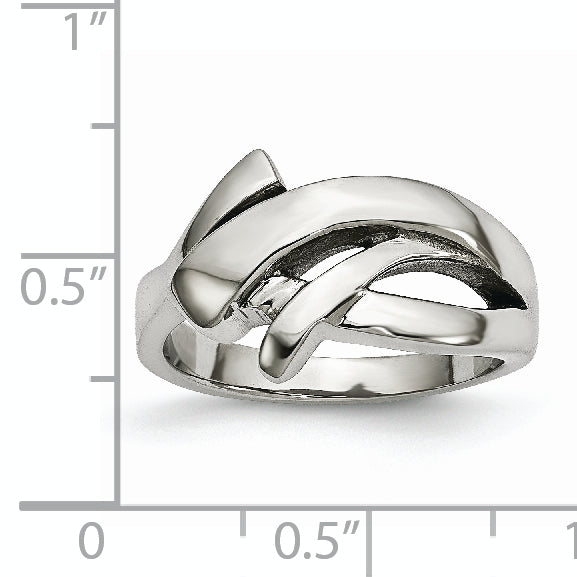 Chisel Stainless Steel Polished Ring
