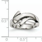 Chisel Stainless Steel Polished Ring