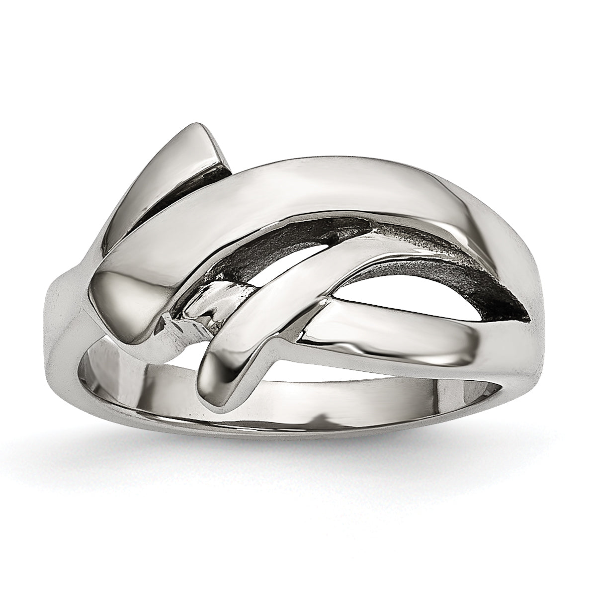 Chisel Stainless Steel Polished Ring Main image