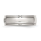 Stainless Steel Polished with CZ Ring