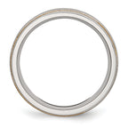 Stainless Steel Brushed and Polished Yellow IP-plated Band