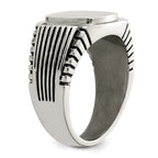 Chisel Stainless Steel Polished with CZ Signet Ring