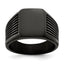 Chisel Stainless Steel Polished Black IP-plated Signet Ring