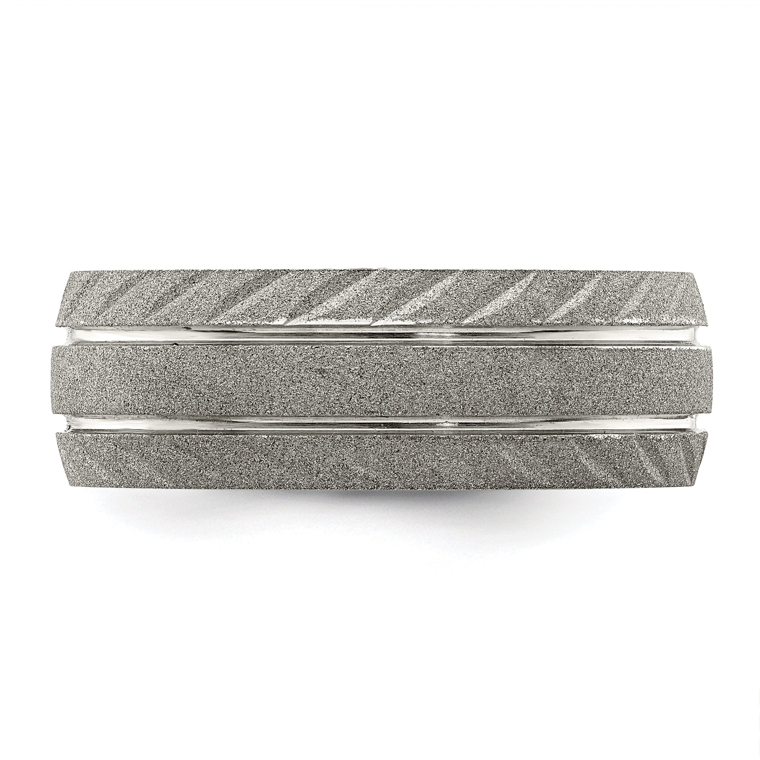 Chisel Stainless Steel Polished and Satin 8mm Band