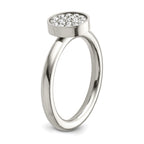 Stainless Steel Polished with CZ Circle Ring