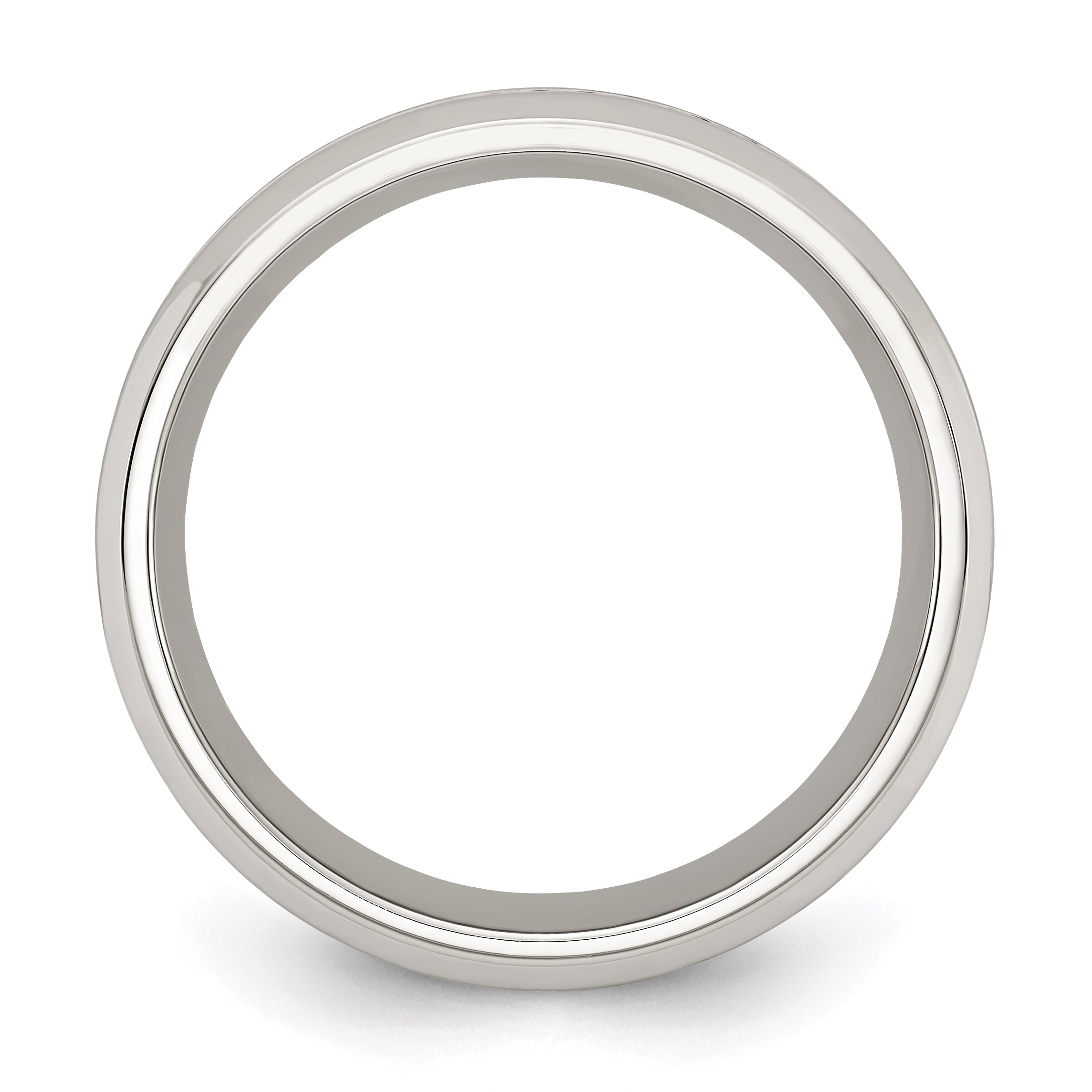 Chisel Stainless Steel Polished with Yellow IP-plated Inlay Design 8mm Band Secondary image