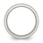 Chisel Stainless Steel Polished with Yellow IP-plated Inlay Design 8mm Band