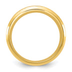 Chisel Stainless Steel Brushed and Polished Yellow IP-plated Diamond-cut Cross 8mm Tapered Band