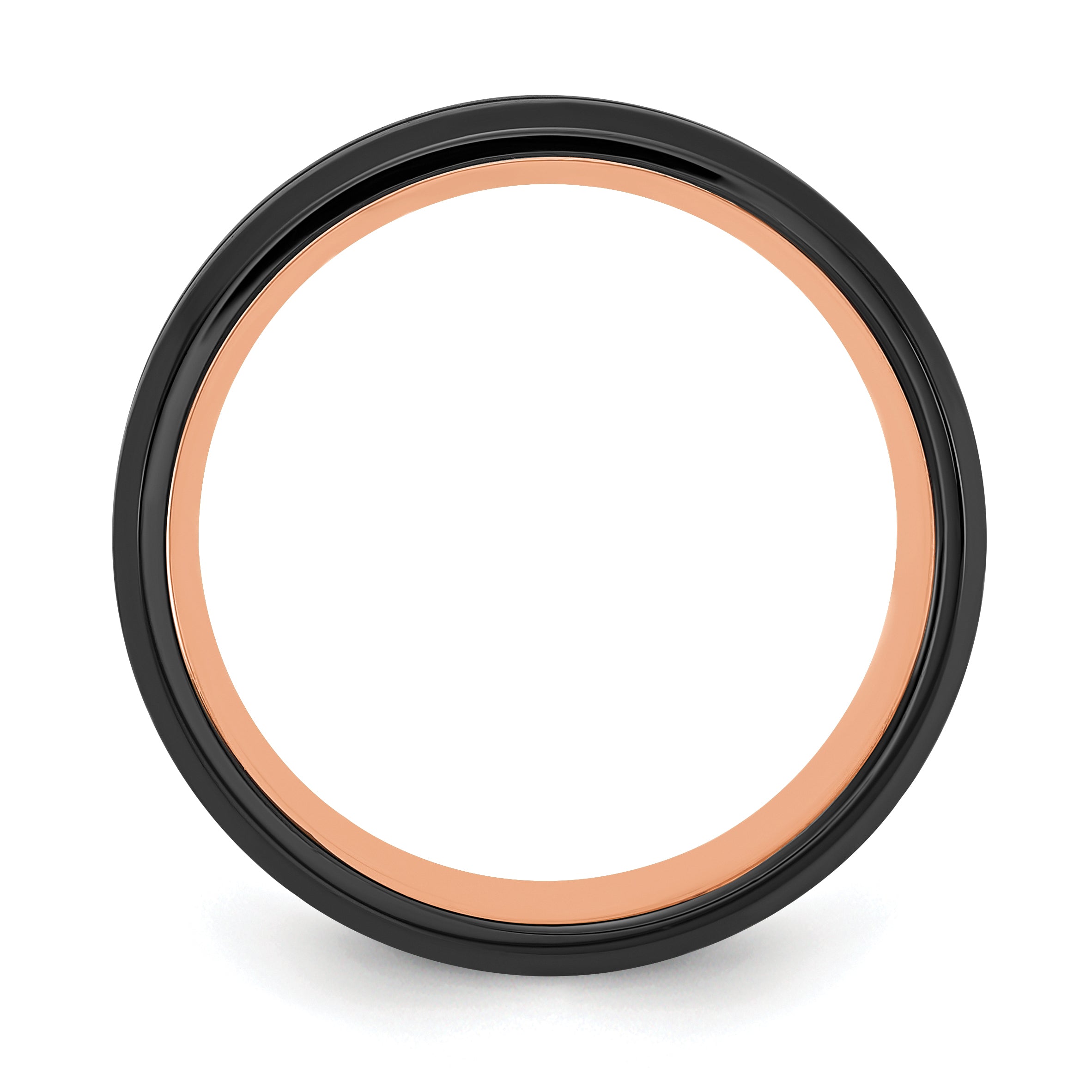 Black & Rose IP-Plated Wedding Band in Stainless Steel, 8mm Secondary image