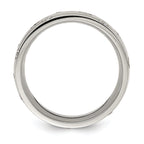 Chisel Stainless Steel Brushed with CZ 8.00mm Band