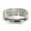 Chisel Stainless Steel Brushed with CZ 8.00mm Band