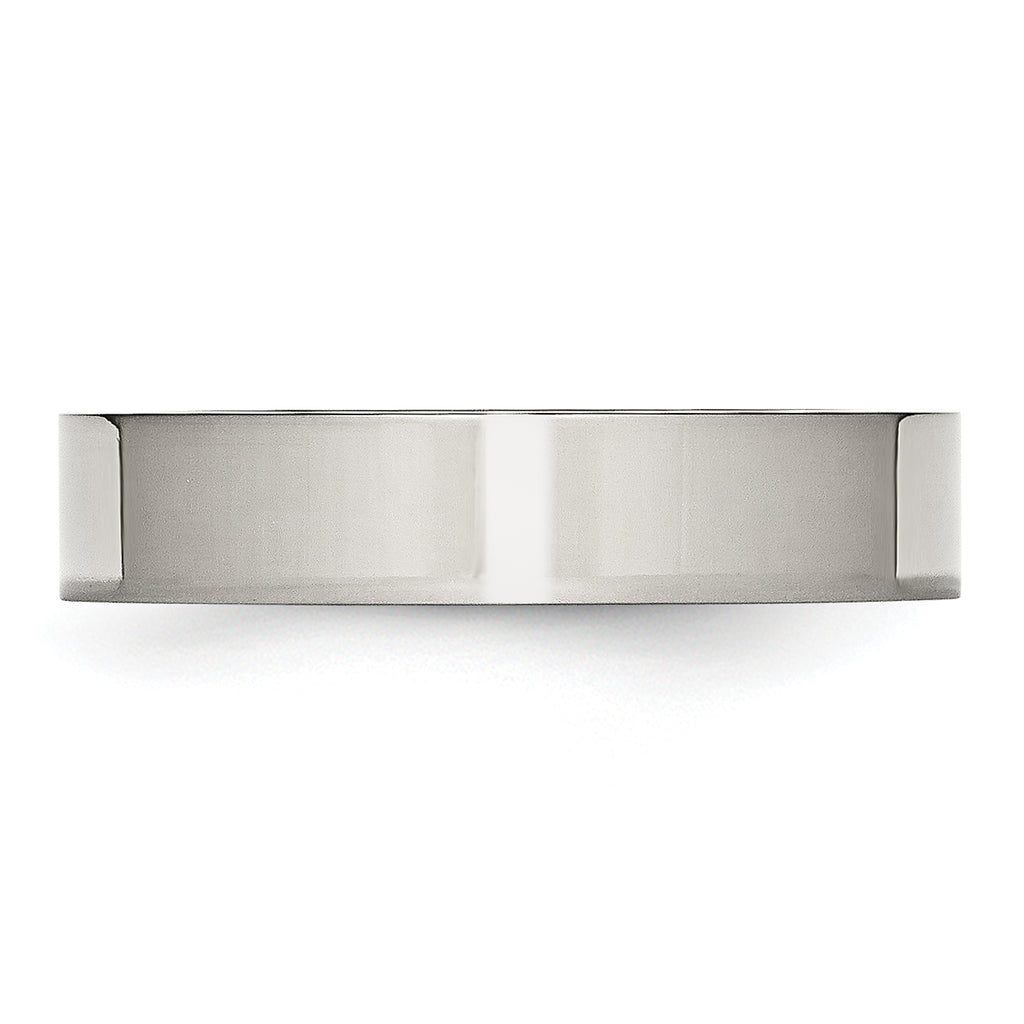 Chisel Stainless Steel Polished 5mm Flat Band