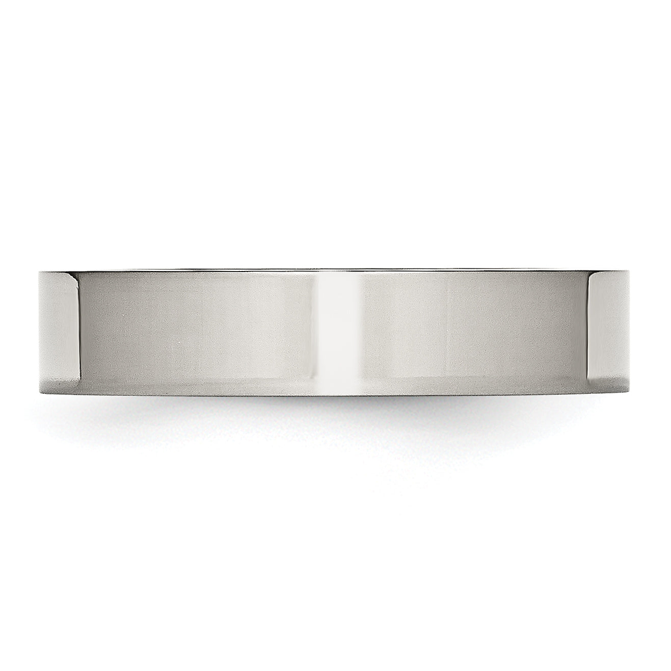 Chisel Stainless Steel Polished 5mm Flat Band