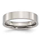 Chisel Stainless Steel Polished 5mm Flat Band