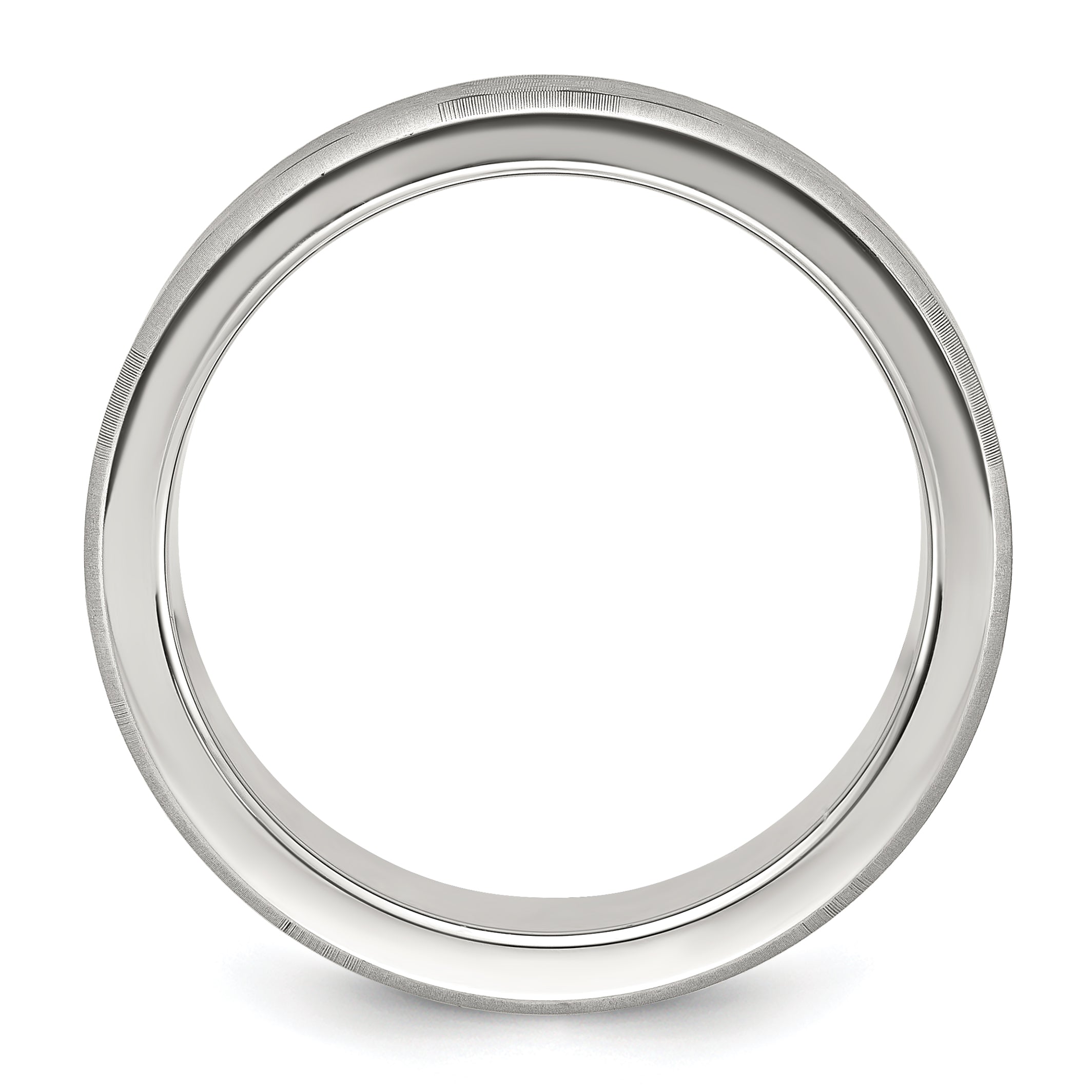 Laser-Design Wedding Band in Stainless Steel, 8mm Secondary image
