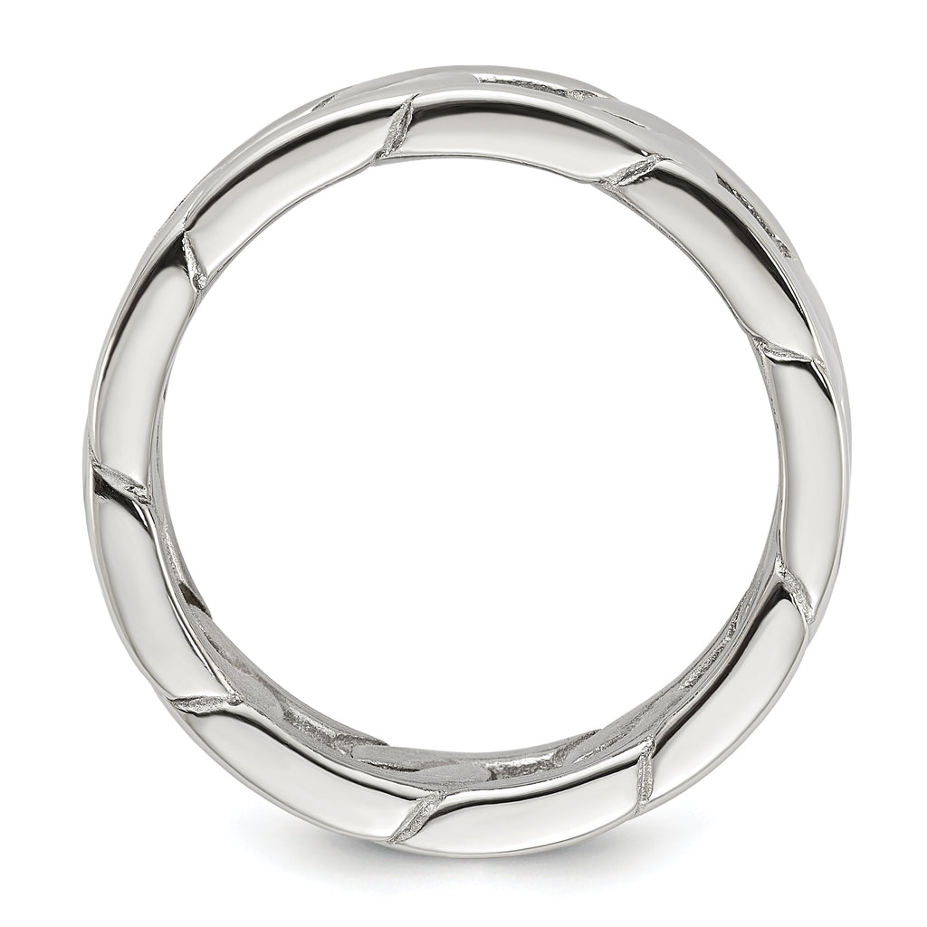 Chisel Stainless Steel Polished Chain Style 7mm Band