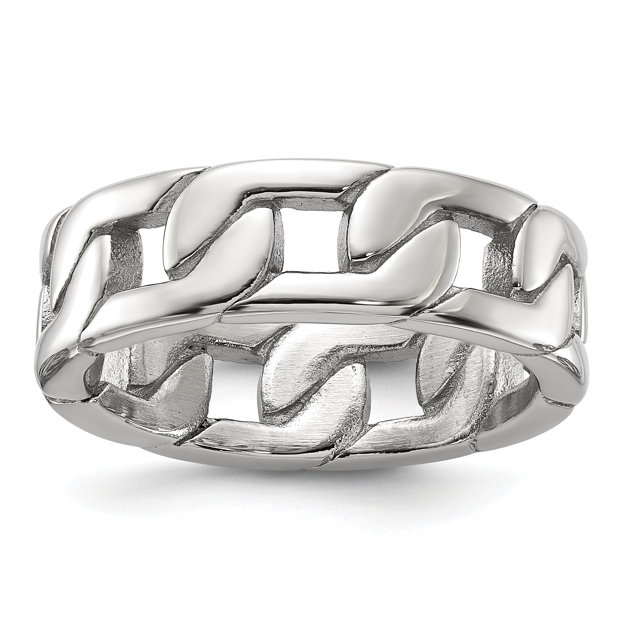 Chisel Stainless Steel Polished Chain Style 7mm Band Main image